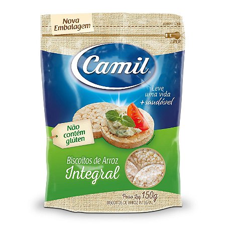 Biscoito de Arroz Integral 150g • Camil