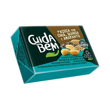 Paçoca com Chia, Quinoa e Amaranto 22g • Cuida Bem