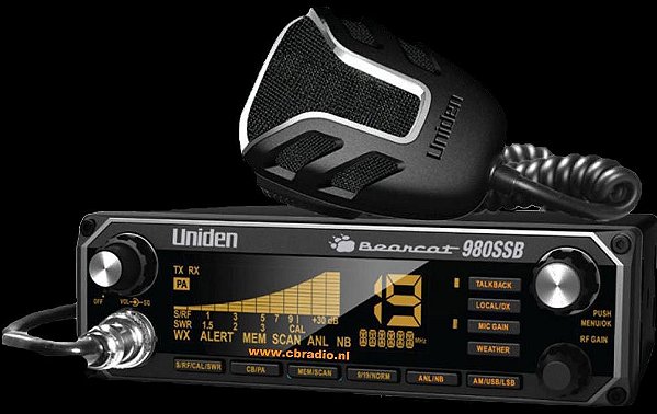 Moderno UNIDEN Radio SSB 40 canais AM USB LSB freq. 26.965-27.405Mhz Display MultiColors frequencimetro incorporado.
