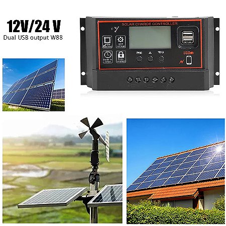 Controlador de Carga Solar 12/24v 30A
