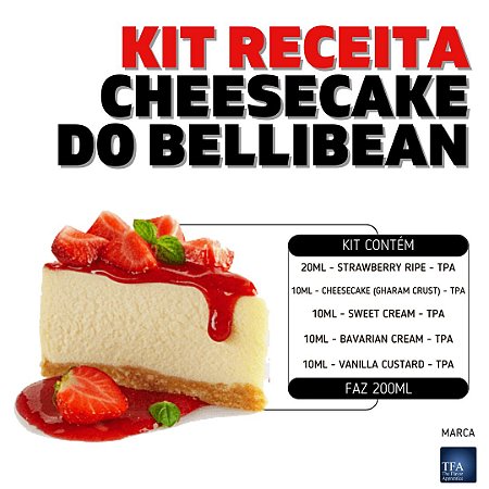 Kit Receita Cheesecake de Morango by Bellibean