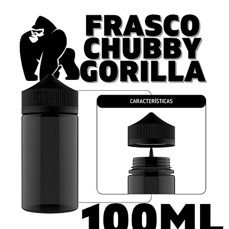 Frasco PET Gorilla 100ml | Fume - 1Un
