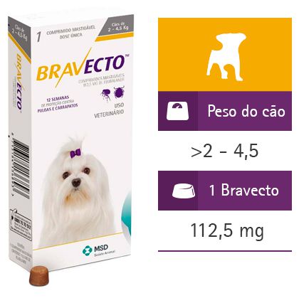 Bravecto Cães de 2 - 4,5 Kg