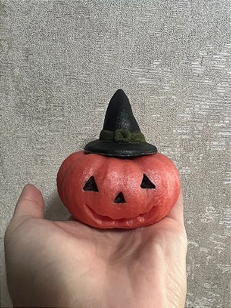 Abobora Halloween com Chapéu