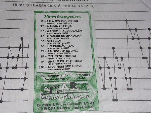 COLETÂNEA 05 HARPA CRISTÃ 10 PARTITURAS PARA CÍTARA MINI HARPA PROMOÇÃO BLACK FRIDAY