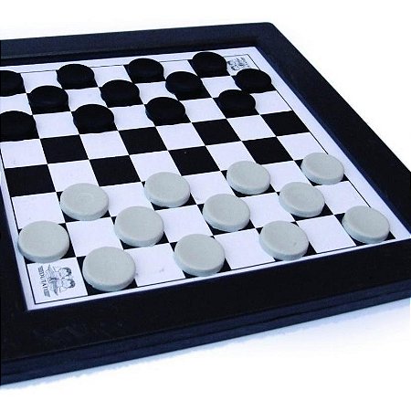 Jogo dama e trilha - 2 em 1 plástico grande 24x24 - dutati treine sua mente