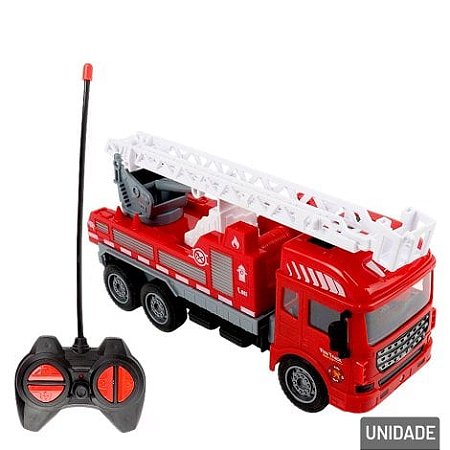 Caminhão De Bombeiro Com Escada Controle Remoto Bombeiros de Brinquedo para Crianças com Escada