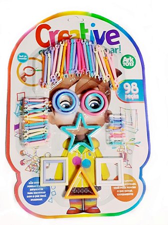 Brinquedo Educativo Formas de Montar Com 98 Peças Creative