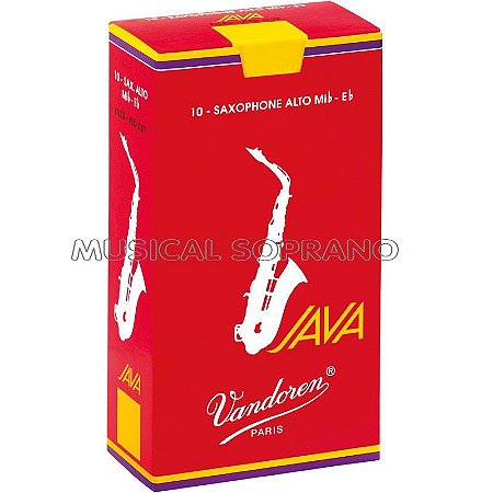 PALHETAS VANDOREN JAVA RED PARA SAX ALTO (CAIXA COM 10)