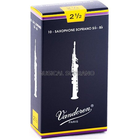 PALHETAS VANDOREN TRADICIONAL PARA SAX SOPRANO (CAIXA COM 10)