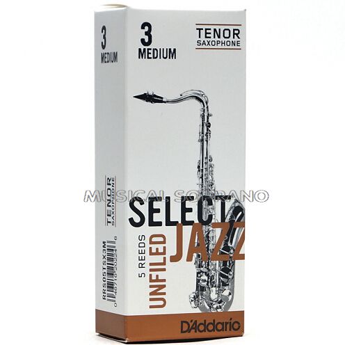 Palhetas Select jazz - Unfiled - para sax tenor (caixa com 5)