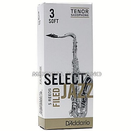 Palhetas Select Jazz - Filed - para sax tenor (caixa com 5)