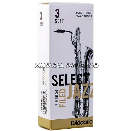 Palhetas Select Jazz - Filed - para sax barítono (caixa com 5)