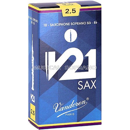 PALHETAS VANDOREN V21 PARA SAX SOPRANO (CAIXA COM 10)