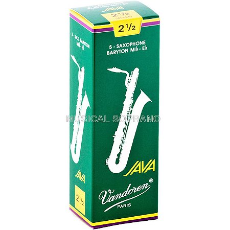 PALHETAS VANDOREN JAVA PARA SAX BARÍTONO (CAIXA COM 5)