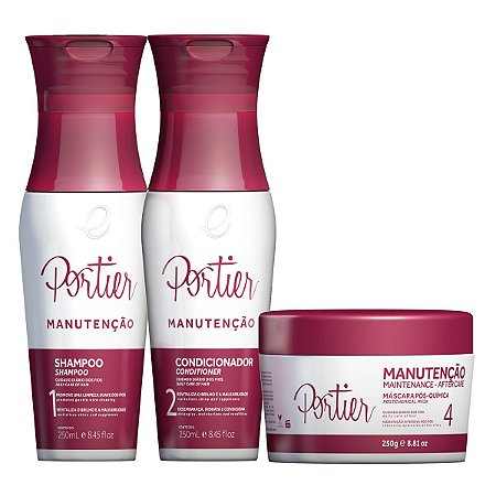 Portier Manutenção After Care - Kit (3 produtos - Shampoo/Condicionador/Máscara)