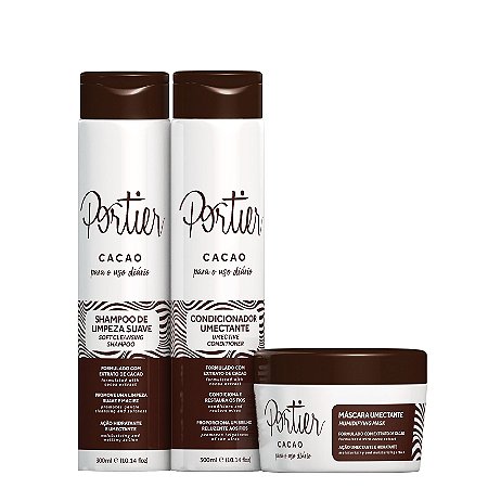Portier Cacao Uso Diário - Kit Completo (3 produtos)