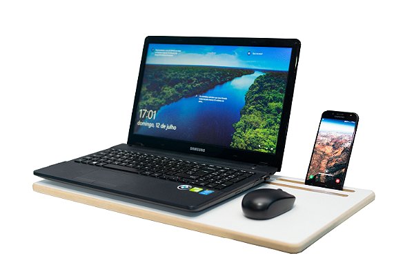 Mesa para Notebook e Celular ou Tablet - em Mdf - Reaggio - Loja Virtual