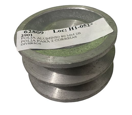 Polia De Aluminio 80 Mm 2b / Polia Para 2 Correias