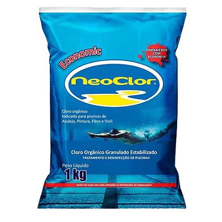 CLORO NEOCLOR ECONOMIC DICLORO ESTABILIZADO PARA PISCINA 1KG