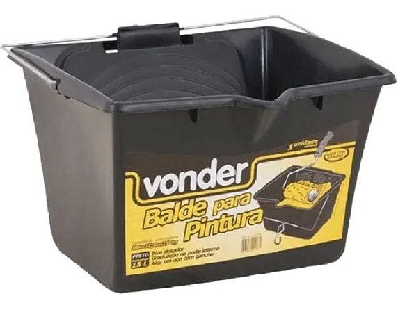 BALDE CAÇAMBA PARA PINTURA 15L PRETO VONDER