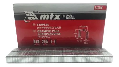 Grampos 8mm Para Grampeador Pneumático 576549 Mtx