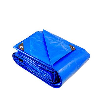 Lona Plástica Polietileno 6x6 Azul Reforçada Guepar