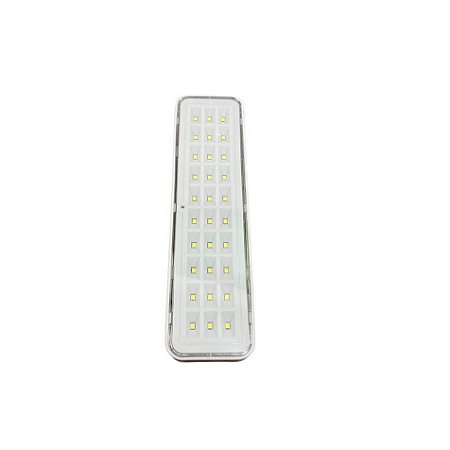 Luminária De Emergência Lâmpada 30 Led Bateria Recarregável 2w 6500k Branca Fria Bivolt Bateria de Lítio