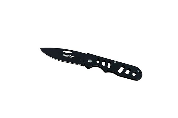 Canivete Retrátil Portátil De Bolso Faca Camping Pesca Caça Bestfer BFH1858