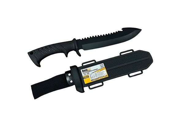 Faca Esportiva Tática Pesca Caça Gurjão Bainha Rígida Cabo Abs 19mm Bestfer BFH2113