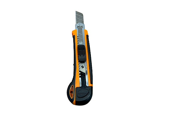 Estilete Profissional Emborrachado 18mm 8 Lâminas Bestfer Largo