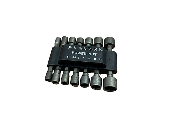 Kit Jogo 14 Bits Soquete Canhão Sextavado Profissional 1/4