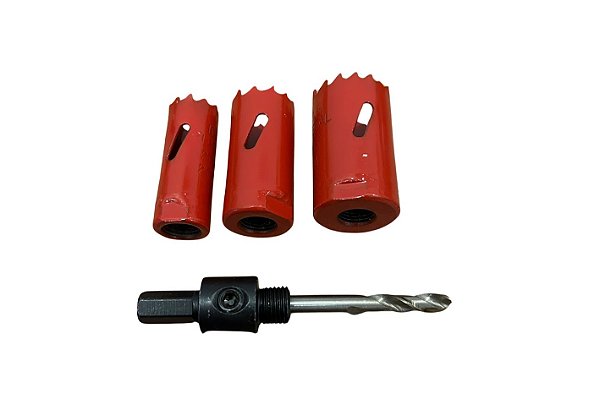 Jogo Serra Copo Com Adaptador  20mm 25mm 30mm Bestfer BFH0964