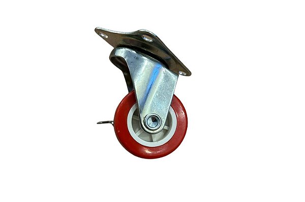 Rodizio Giratório Bestfer Vermelho Com Freio 1.1/2" Bestfer BFH3187