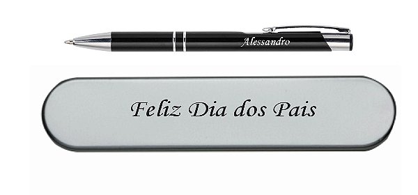 Caneta Metal (alumínio) e Estojo Personalizados