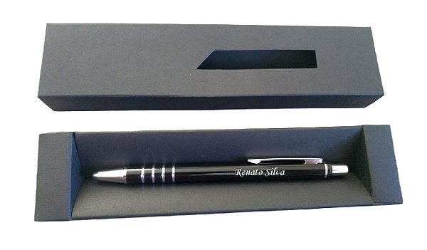 Lapiseira Metal Personalizada com nomes + estojo de papelão