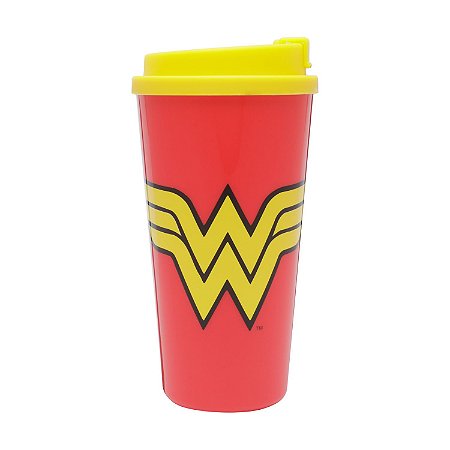 Copo Plástico DC Comics Wonder Woman Vermelho 500ml