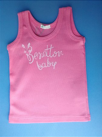 Regata Benetton Baby Girl Importada Rosa Pink Coelhinho