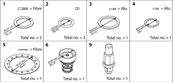 027H6018 Kit de revisão completo - ICS 65 Danfoss