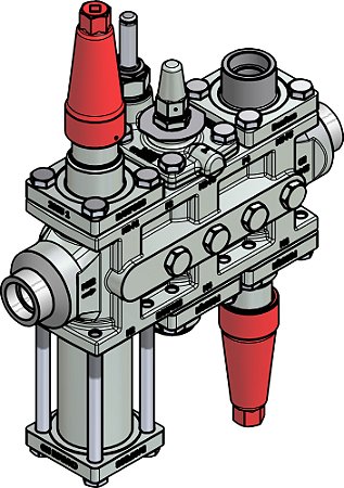 027L4158 Bloco de válvulas ICF 25-6-90 1"  SOC Danfoss