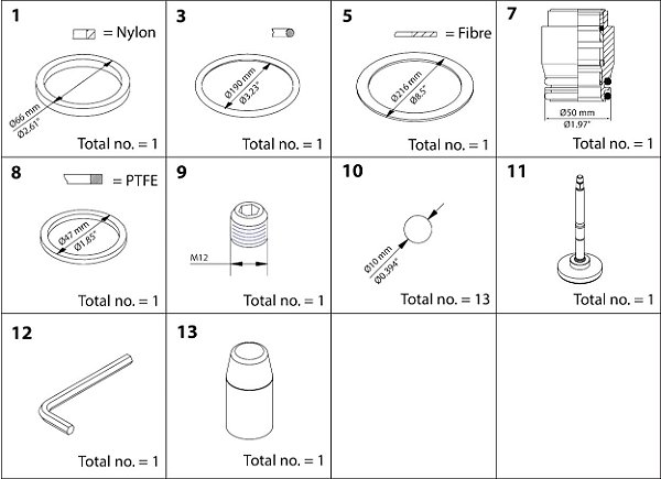 148B6472 Kit de renovação SVA-200 Danfoss