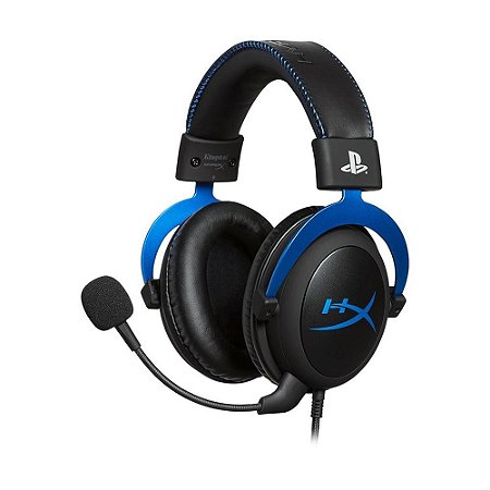 Headset Gamer HyperX Cloud Blue HX-HSCLS-BL/AM Preto e Azul com fio - PC e PS4