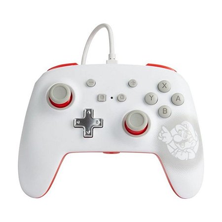 Controle PowerA com fio (Super Mario White Edition) - Switch