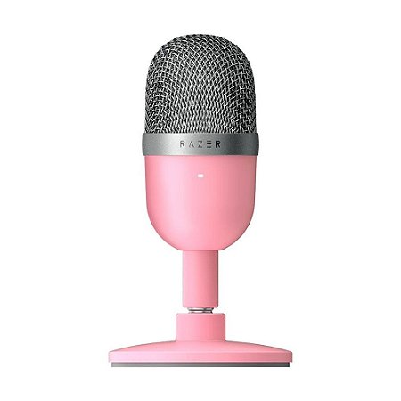 Microfone Condensador Streaming Razer Seiren Mini Rosa USB - PC
