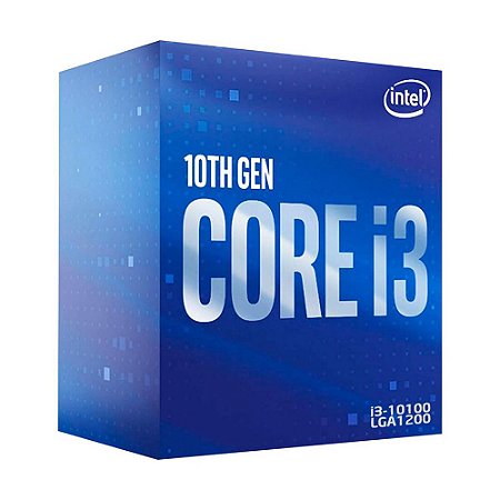Processador Intel Core i3-10100, 3.6GHz (4.3GHz Max Turbo), LGA 1200, 4 Núcleos, 8 Threads, Cache 6MB - BX8070110100