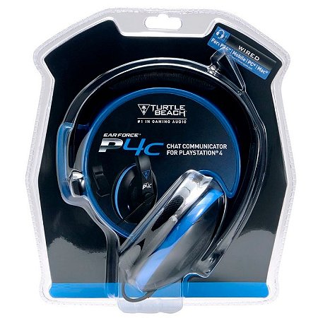 Headset Turtle Beach Ear Force P4C com fio - PS4, PC, Mac e Mobile