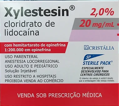 XYLESTESIN 2% - C / VASOCONTRITOR 1 FRASCO AMPOLA 20 ML - CRISTALIA
