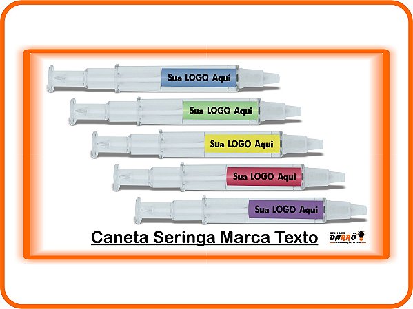 Caneta Seringa Marca Texto
