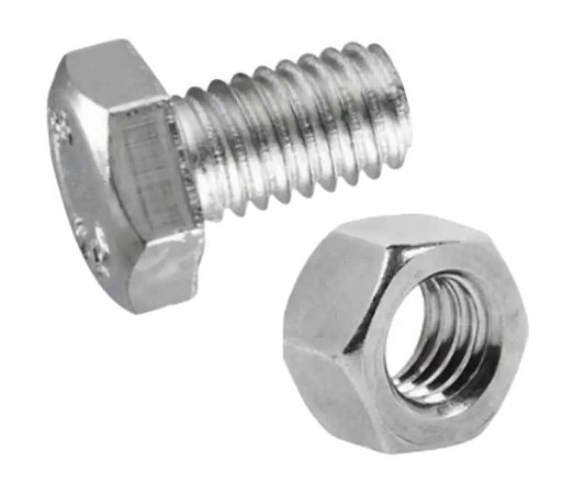PARAFUSO COM PORCA 1/2" X 1"