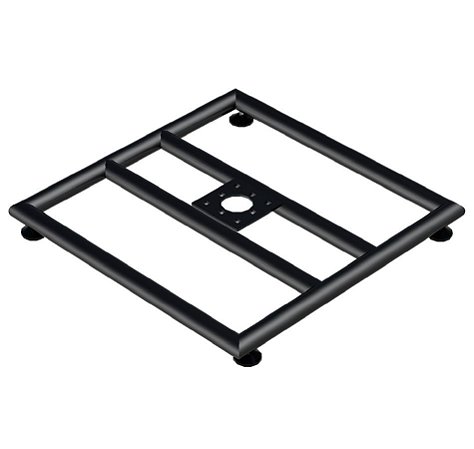 Base 60x60 para boxtruss q15 com pé nivelador preto